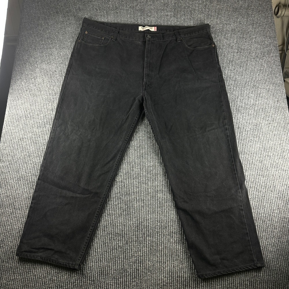 Levis 550 Relaxed Fit Jeans Mens 48x28 Black Denim Tapered Leg 100% Cotton 2856